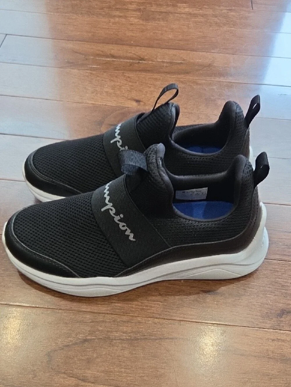 Brand New Champion Kids Or Women's Black Slip-On Athletic Sneakers